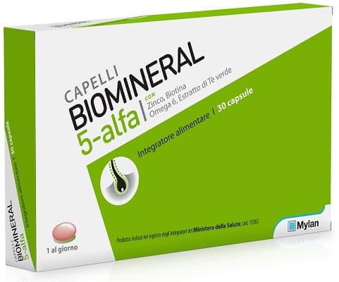 Biomineral 5-Alfa Integratore Capelli 30 Capsule