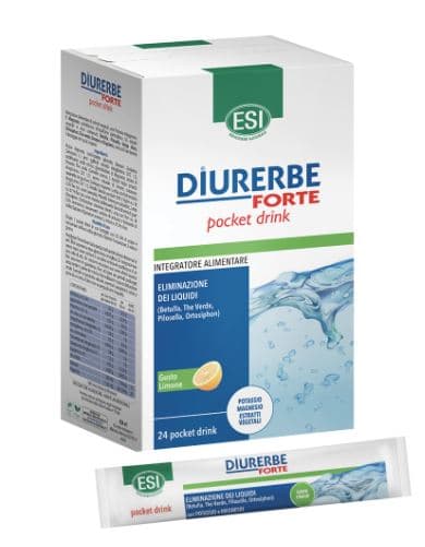 Esi Diurerbe Forte Pocket Drink Limone Integratore Drenante 24 Bustine