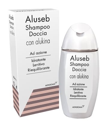 Aluseb Shampoo Doccia Con Alukina Lenitivo Riequilibrante Dermatite Seborroica 125 ml