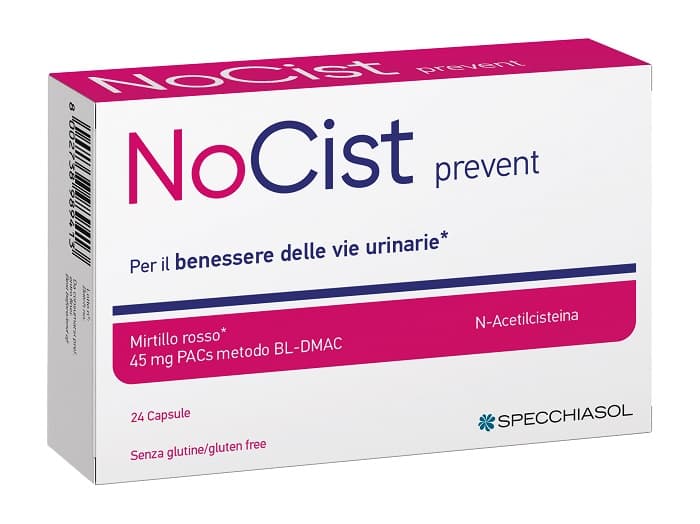 Specchiasol NoCist Prevent Integratore Drenante e Vie Urinarie 24 Capsule