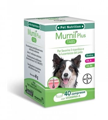 Bayer Pet Murnil Plus Tabs Integratore Ricambio Pelo Cane 40 Compresse