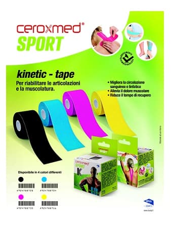 Ceroxmed Sport Kinetic Tape Cerotto Blu