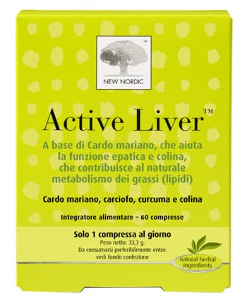 New Nordic Active Liver Integratore Cardo Mariano Fegato 60 Compresse
