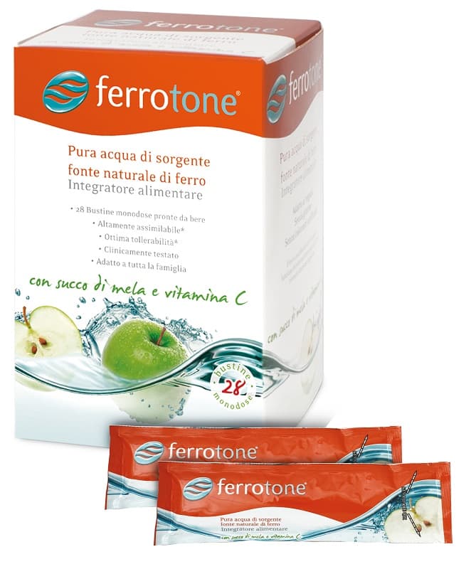 Ferrotone Apple Integratore di Ferro 28 Bustine 25 ml