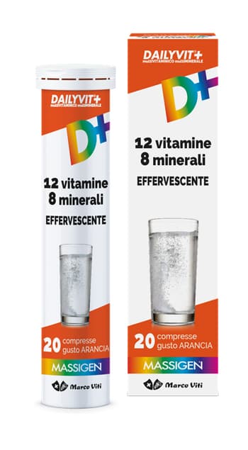 Massigen Dailyvit+ Effervescente Integratore Vitamine e Minerali 20 Compresse
