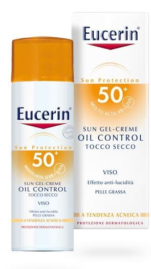 Eucerin Sun Oil Control Gel-Crema Tocco Secco FP 30 Protezione Viso Pelle Grassa 50 ml