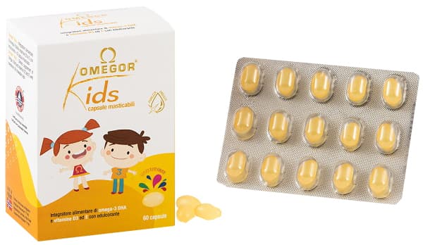 Omegor Kids Tutti Frutti Integratore Alimentare 60 Capsule Masticabili