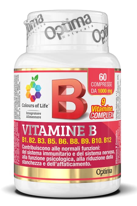 Optima Colours of Life Vitamina B Complex Integratore Multivitaminico 60 Compresse
