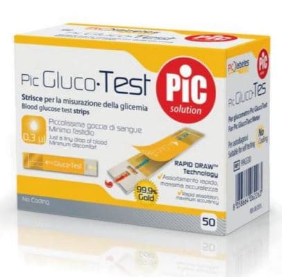 Pic Glucotest Strisce Per Misurazione Glicemia 50 Pezzi