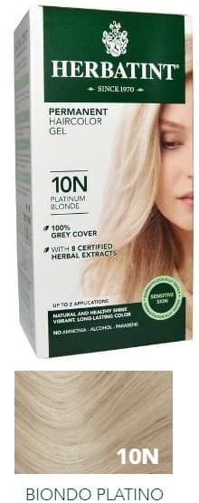 Herbatint Tintura Capelli Gel Permanente 10N Biondo Platino 150 ml