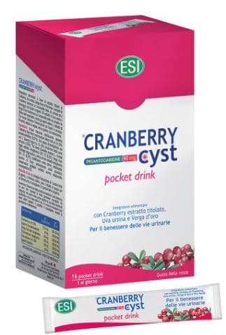Esi Cranberry Cyst Pocket Drink Integratore Benessere Vie Urinarie 16 Bustine
