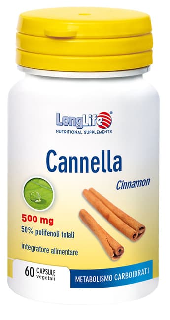 LongLife Cannella 500mg Integratore Alimentare 60 Capsule