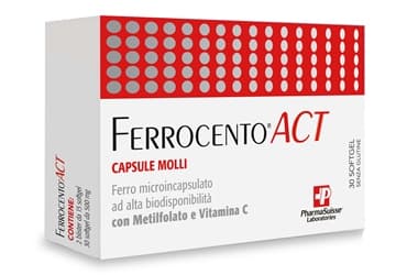 Ferrocento ACT Integratore di Ferro 30 Capsule Molli