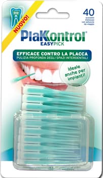 PlakKontrol Easy Pick Scovolino Monouso Rimozione Placca 40 Pezzi
