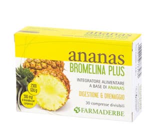 Farmaderbe Ananas Bromelina Plus Integratore Alimentare 30 Compresse