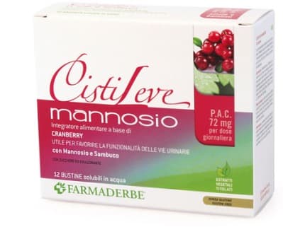 Farmaderbe Cistileve Mannosio Integratore Alimentare 12 Bustine