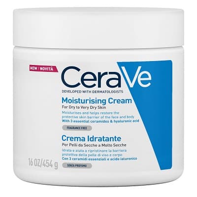 CeraVe Crema Idratante Viso e Corpo Pelle Secca a Molto Secca 454 g
