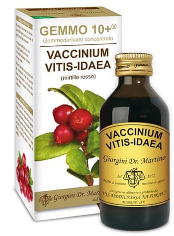 Dr.Giorgini Gemmo 10+ Mirtillo Rosso Liquido Analcolico 100Ml