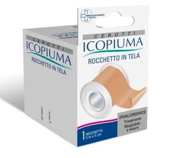 Icopiuma Cerotto Rocchetto In Tela Ipoallergenico 5cm x 5m