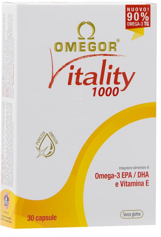 Omegor Vitality 1000 Integratore Omega3 EPA DHA 30 Capsule Molli