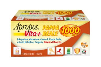 Apropos Vita+ Pappa Reale Integratore Alimentare Senza Glutine E Senza Lattosio 500mg 10 Flaconcini