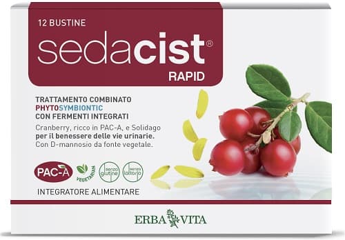 Erba Vita Sedacist Rapid Integratore Vie Urinarie 6+6 Bustine