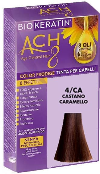 Biokeratin ACH8 Color Prodige Tinta per Capelli Colore 4/CA Castano Caramello