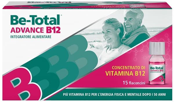 Be-Total Advance B12 Integratore di Vitamina B12 15 Flaconcini