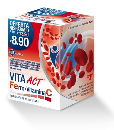 Linea ACT Vita Act Ferro+Vitamina C Integratore Alimentare 60 Compresse
