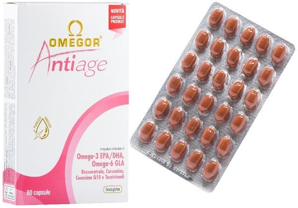 Omegor Antiage Integratore Alimentare Senza Glutine 60 Capsule