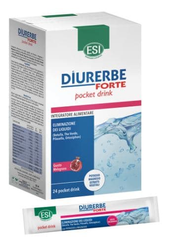 ESI Diurerbe Forte Integratore Magnesio 24 Drink Poket Melograno