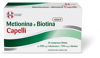 Matt Divisione Pharma Metionina e Biotina Retard Capelli 30 Compresse