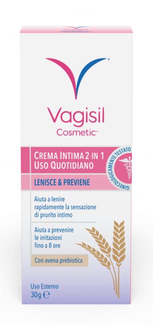 Vagisil Crema Intima 2 in 1 Per Uso Quotidiano Con Avena Prebiotica 30 g