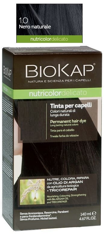 Biokap Nutricolor Delicato 1.0 Tinta Per Capelli Nero Nturale