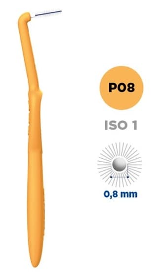 Curasept Proxi Angle Scovolino P08 Arancio Chiaro 5 Pezzi 0,8mm