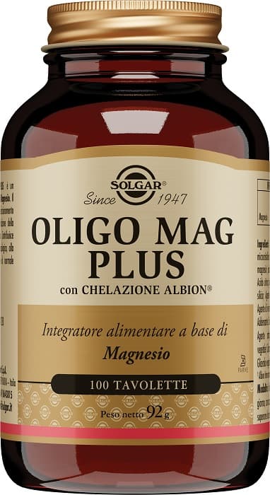 Solgar Oligo Mag Plus Integratore Alimentare a base di Magnesio 100 Tavolette