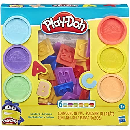 Hasbro Play-Doh Forme Divertenti Lettere Con 6 Vasetti E Formine Per Bambini