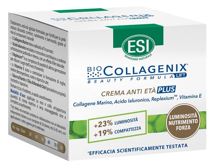 Esi Biocollagenix Crema Antietà Plus Viso Luminosità Nutrimento Forza 50ml