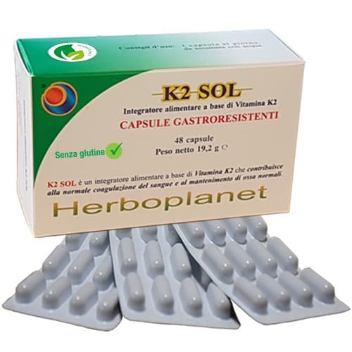 Herboplanet K2 Sol Integratore Alimentare 48 Capsule