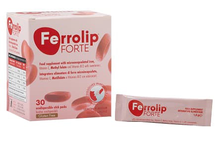 Ferrolip Forte 30 Stick Packs da 1,8 g Gusto Limone