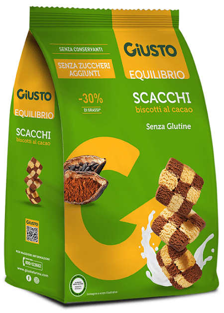 Giusto S/g Biscotti Scacchi 250g