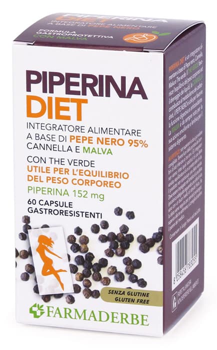 Farmaderbe Piperina Diet Integratore Peso Corporeo 60 Compresse