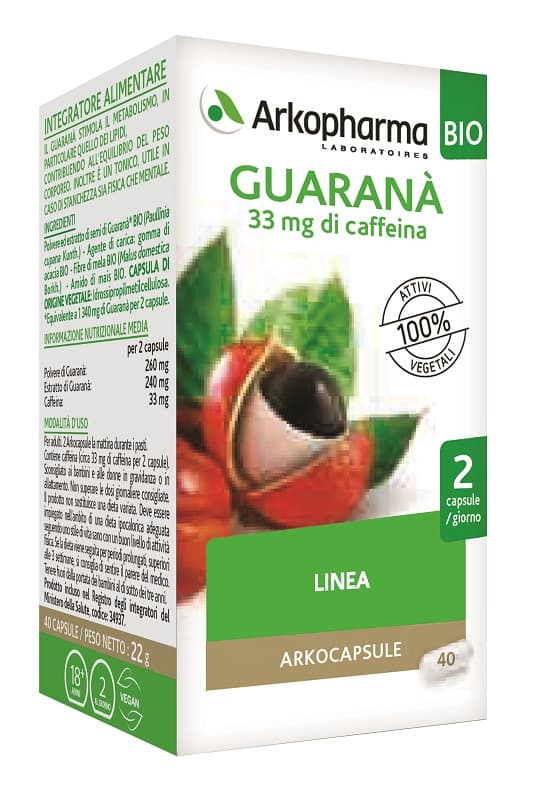 Arkopharma Guaranà Bio 40 Capsule