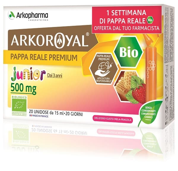 Arkoroyal Junior Pappa Reale Premium 20 Flaconcini