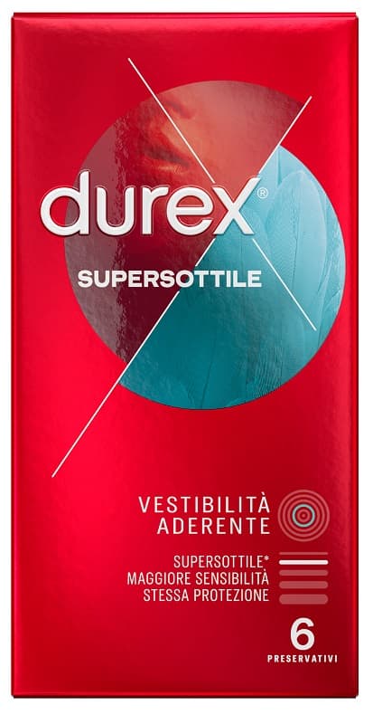 Durex Supersottile Vestibilità Aderente 6 Pezzi