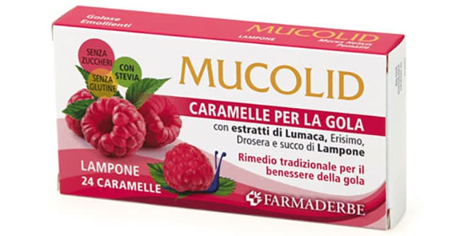 Mucolid Bronc Lumaca & Lampone 24 Caramelle