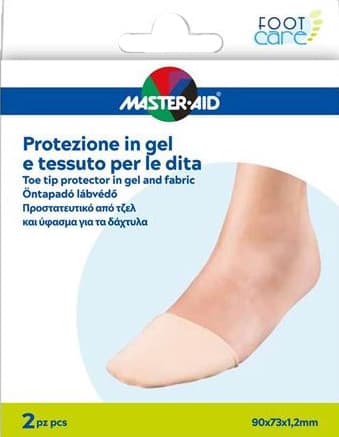Protezione in Gel e Tessuto Master-aid Footcare Punta dei Piedi 2 Pezzi C16