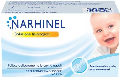 Narhinel Soluzione Fisiologica per Aspiratore Nasale 60 Flaconcini da 5ml