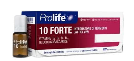 Prolife 10 Forte Integratore di Fermenti Lattici e Vitamine 7 Flaconcini