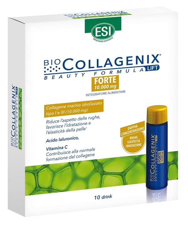 Esi Bio Collagenenix Forte Integratore per Pelle 10 Flaconcini